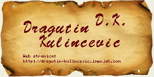 Dragutin Kulinčević vizit kartica